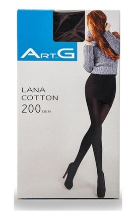 Колготки женские ArtG Lana Cotton Nero 200 den-
