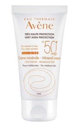 AVENE-Солнцезащитный крем Avene SPF 50+ минеральный для гиперчувствительной кожи 50 мл-3282779355773-