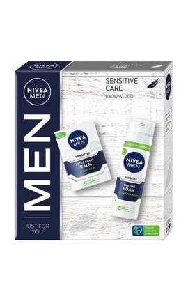 NIVEA-Набір для чоловіків NIVEA Men Sensetive Care 2024 Бальзам після гоління 100 мл + Піна для гоління 200 мл-9005800372631-