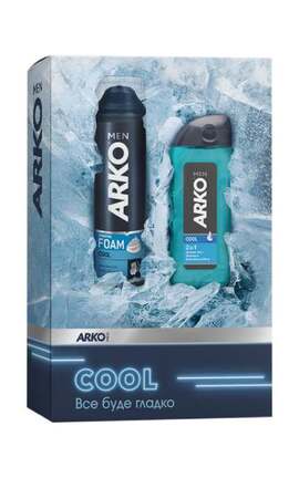 ARKO-Подарунковий Набір ARKO Men Cool Піна для гоління 200 мл + Гель для душу 260 мл-8690506546717-