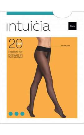 INTUICIA-Колготки жіночі Intuicia Fashion Top 20 Den 2 р Black 1 пара-4820023712812-