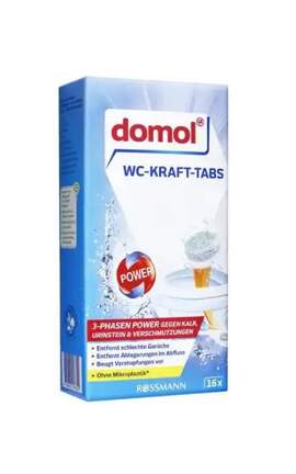 DOMOL-Таблетки для чищення унітазу Domol WC-Kraft Tabs 16 шт-4305615917351-