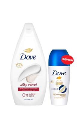 DOVE-Набор подарочный Dove Шелковистый бархат 450+50 мл-8720633015302-