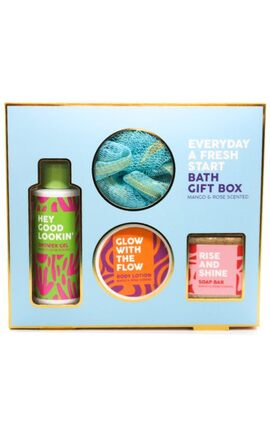 WATSONS-Набор подарочный Fresh Start Гель для душа 150 мл+Лосьон для тела 80 мл+Мыло для тела+Губка для тела 1 шт-4894819705418-