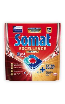 SOMAT-Капсулы для посудомоечной машины Somat Excellence 5-в-1 20 шт-9000101808384-