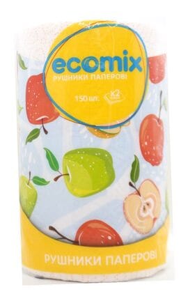 ECOMIX-Рушники паперові Ecomix 2 шари 150 шт-4820003839027-