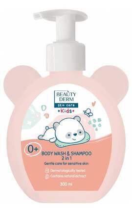 BEAUTYDERM-Гель-шампунь 2 в 1 для новонароджених Beautyderm Kids 300 мл-4820185225427-