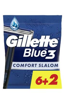GILLETTE-Бритви чоловічі Gillette Blue 3 Comfort Slalom Одноразові 8 шт-8006540808764-