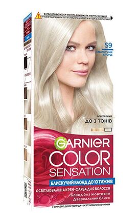 COLOR SENSATION-Крем-фарба для волосся Garnier Color Sensation S9 блискучий блонд 110 мл-3600541929845-
