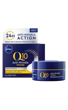 NIVEA-Крем ночной против морщин Nivea Q10 Восстановление сияния 50 мл-4006000022284-