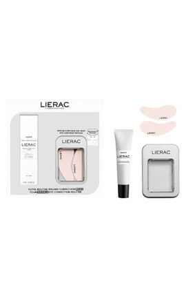 LIERAC-Набір Lierac Diopti Гель навколо очей 15 мл + Багаторазові патчі-3701436927646-