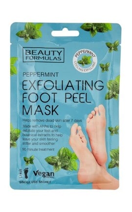BEAUTY FORMULAS-Маска для ног Beauty Formulas Exfoliating Foot Peel Mask отшелушивающая Peppermint 1 пара-5012251013734-