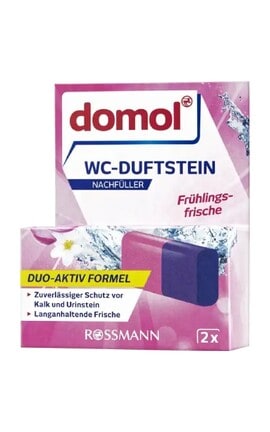 DOMOL-Блок для унітазу Domol Duo Spring Fresh 80 г-4305615225111-