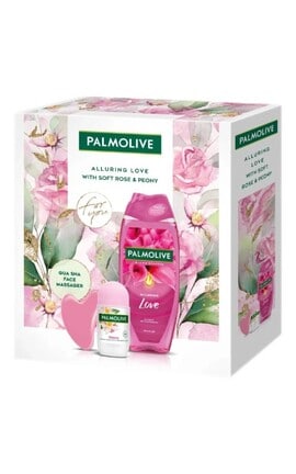 PALMOLIVE-Набір подарунковий Palmolive Aroma Essence Love Дезодорант кульковий 50 мл+Гель для душу 500 мл+Масажний інструмент для обличчя (гуаша) 1 шт-8718951695313-
