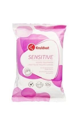 KRUIDVAT-Вологий туалетний папір Kruidvat Sensitive для чутливої шкіри 50 шт-8719179647375-