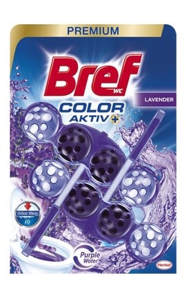 BREF-Туалетний блок Bref Кольорова вода Лаванда Дуопак 2х50 г-9000101089561-