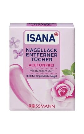 ISANA-Салфетки для снятия лака Isana без ацетона 10 шт-4305615621838-