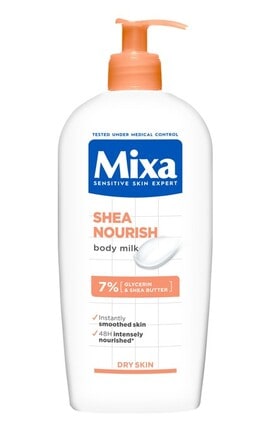 MIXA-Молочко живильне Mixa з олією ши для сухої шкіри тіла 400 мл-3600551164199-