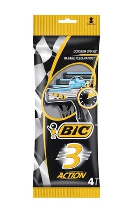 BIC-Набір бритв без змінних картриджів BIC Action 3 4 шт-3086123356566-