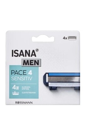 ISANA MEN-Змінні касети для чоловічої бритви Isana Men Pace 4 шт-4305615614014-