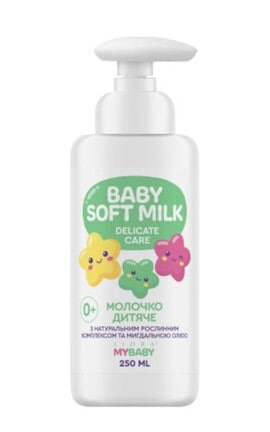 LIORA-Молочко для тела детское от рождения Liora серии My Baby с натуральным растительным комплексом и миндальным маслом 250 мл-4823106003821-