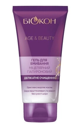 БІОКОН-Гель для умывания мицеллярный гиалур Биокон Age&Beauty Деликатное очищение 150 мл-4823110302361-