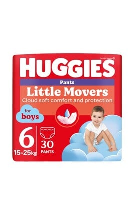 HUGGIES-Подгузники-трусики гигиенические Huggies Pants размер 6 для мальчиков 15-25 кг мягкая упаковка 30 шт-5029053564302