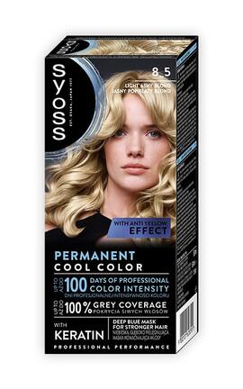 SYOSS SALONPLEX-Фарба для волосся Syoss Luminous Anti-Yellow Effect Permanent Blond тон 8-5 Світло Русявий Холодний 135 мл-9000101628395-