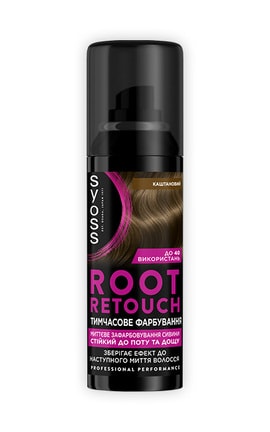 SYOSS-Тонирующий спрей Syoss Root Retoucher для маскировки отросших корней волос и седины Каштановый-4015100453652-