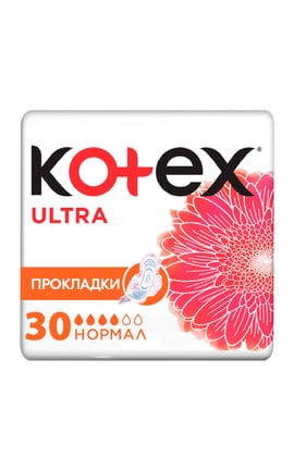 KOTEX-Прокладки женские гигиенические Kotex Ultra Нормал ультратонкие 30 шт-5029053569093-