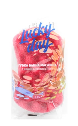 LUCKY DAY-Губка для тіла Lucky Day банна 1 шт-4823058342627-