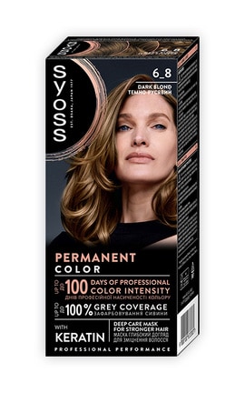 SYOSS SALONPLEX-Крем-фарба для волосся Syoss Permament Coloration тон 6-8 Темно-русявий 115 мл-9000100633383-