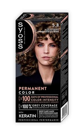 SYOSS SALONPLEX-Крем-фарба для волосся стійка Syoss Permanent Coloration відтінок 5_8 лісовий горіх коричневий 1 шт-9000100633345-