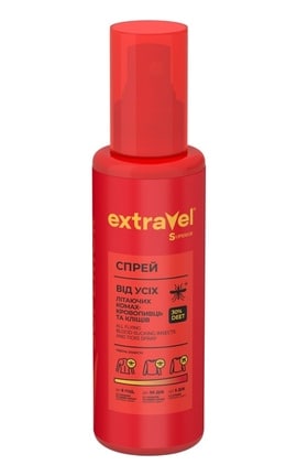 EXTRAVEL-Спрей от комаров Extravel Superior 100 мл-4820184442429-