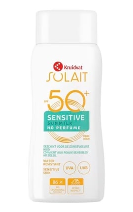 SOLAIT-Молочко для тіла Kruidvat Solait Sensitive SPF50+ сонцезахисне 50 мл-8720674231747-