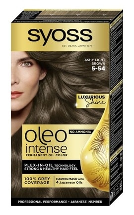 OLEO INTENSE-Фарба для волосся Syoss Oleo Intense перманентний колір з оліями 5-54 Попелясто-русявий -9000101705201-
