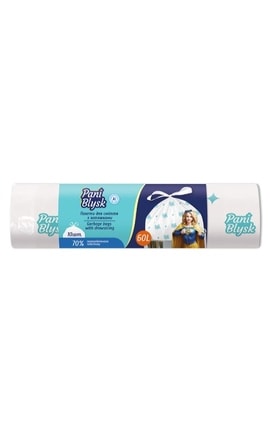 Pani Blysk-Пакеты для мусора Pani Blysk с затяжкой 60л/10шт-4823071661200-