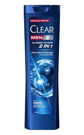 CLEAR-Шампунь и бальзам-ополаскиватель Clear 2в1 Актив спорт Против перхоти для мужчин 225 мл-8720181455971-
