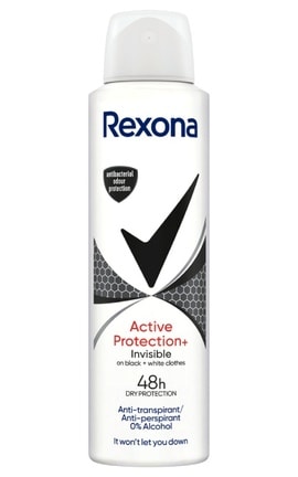 REXONA-Дезодорант-спрей Rexona Антибактериальный Невидимый на черном и белом 150 мл-8712561249072-