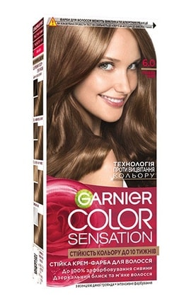 COLOR SENSATION-Крем-краска для волос устойчивая Garnier Color Sensation оттенок 6.0 лесной орех 1 шт-3600541135857-