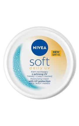 NIVEA-Увлажняющий ежедневный крем NIVEA Soft SPF15 для лица, рук и тела 100 мл-9005800388267-