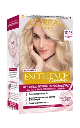 EXCELLENCE-Крем-краска для волос устойчивая L’Oreal Paris Excellence Creme оттенок 10.13 Легендарный блонд 1 шт-3600524094027-