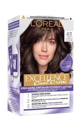 EXCELLENCE-Крем-краска для волос L'Oréal Paris Excellence Cool Creme тон 4.11 1 шт-3600524094126-