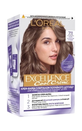 EXCELLENCE-Краска для волос L'Oreal Excellence Cool Creme тон 7.11 1 шт-3600524094331-