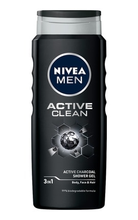 NIVEA-Гель для душа мужской Nivea Men Сила угля мужская очистка без сухости кожи 500 мл-4006000010182-
