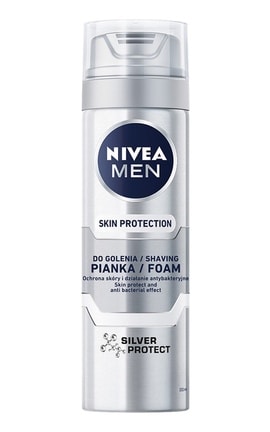 NIVEA-Пена для бритья мужская Nivea Men Серебряная защита с ионами серебра 200 мл-4005808540426-