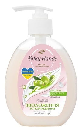 БАРХАТНЫЕ РУЧКИ-Крем-мыло Silky Hands Увлажнение и смягчение 230 мл -8714100806043-