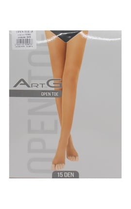 ART G FASHION-Колготки женские ArtG Open Toe 15 Den Nero размер 2-2000115559576-