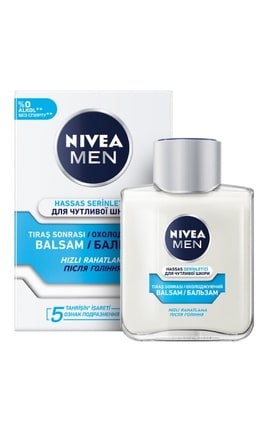 NIVEA-Бальзам после бритья мужской Nivea Men охлаждающий для чувствительной кожи без содержания спирта 100 мл-4005808914715-