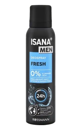 ISANA MEN-Дезодорант-спрей мужской Isana Fresh 150 мл-4305615614137-